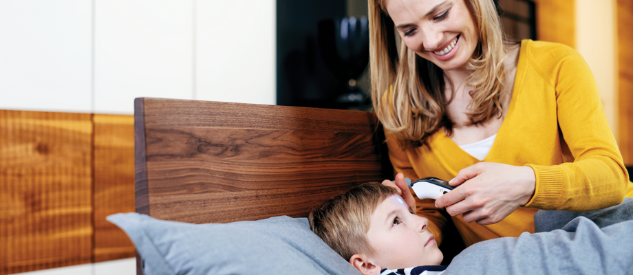 The Microlife NC 150 BT thermometer connects to the “Microlife Connected Health +” app by using Bluetooth® Smart and enables easy monitoring of the temperature.